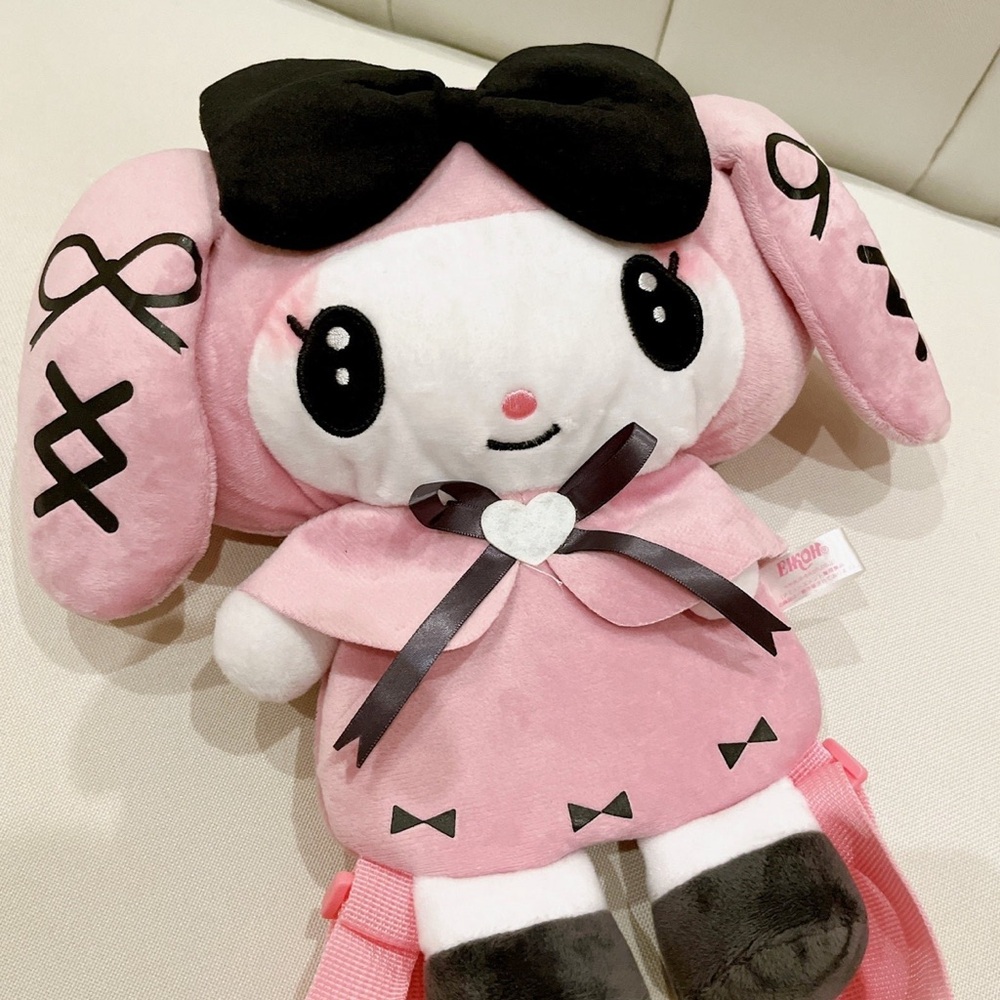 midnight secret melokuro goth lolita My Melody jirai lolita mascot backpack